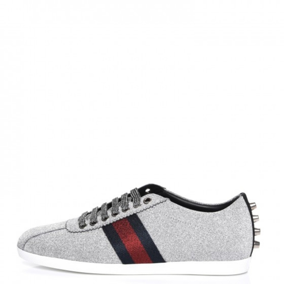 gucci bambi metallic trainer